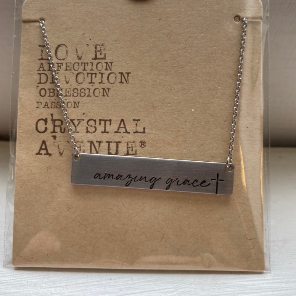 Amazing Grace Necklace Name Plate Brand New in Package - Picture 1 of 3